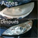 Antes y después de un pulido de Faros