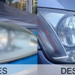 Antes y después pulido de Faros en Sevilla